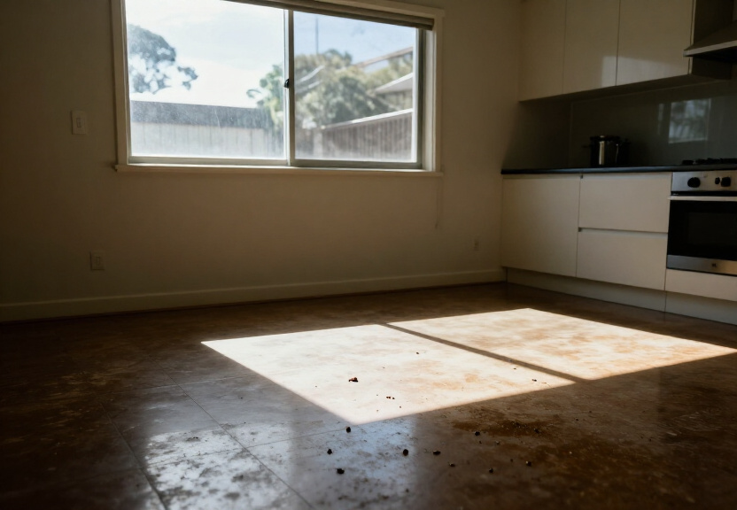 Ants trailing along a Palm Beach kitchen counter before treatment